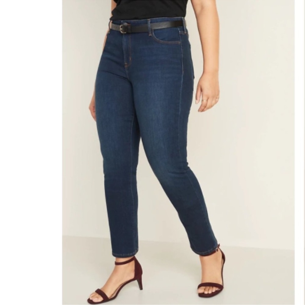 Old Navy Power Slim Straight Mid Rise Jeans